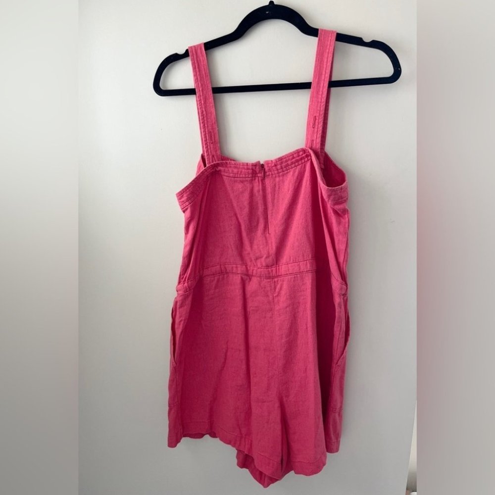 Linen Blend Gap Sleeveless Adjustable Strap Romper Women’s Size 4 - Picture 2 of 10